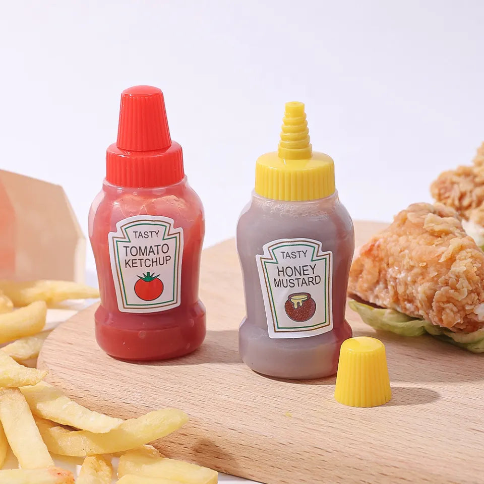 2 Pcs Mini Sauce Containers Portable Condiment & Dip Storage Cups