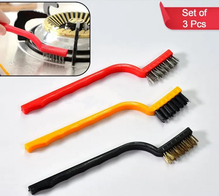 3 Pcs Gas Stove Cleaning Brush Set