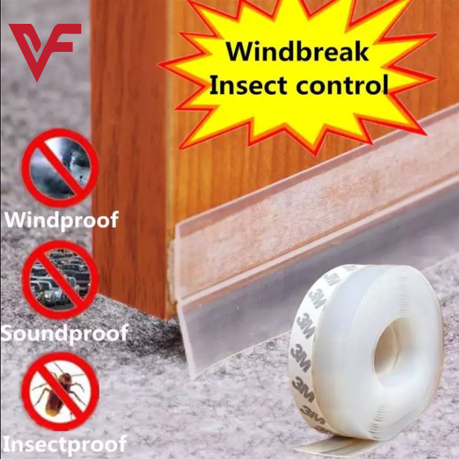 Flexible Door Bottom Sealing Strip Self-Adhesive Weatherproof Door Seal