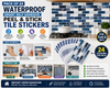 Pack of 24 Waterproof Self-Adhesive Tile Stickers