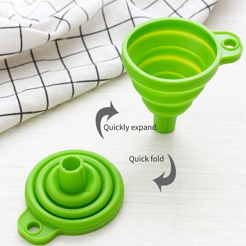 Foldable Silicone Funnel – Space Saving Kitchen Transfer Tool