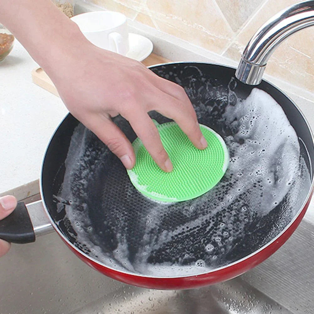 Silicone Cleaning Brush Pad Soft Multi-Purpose Silicone Scrubber