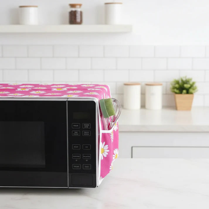 Decorative Floral Microwave Protector Cover