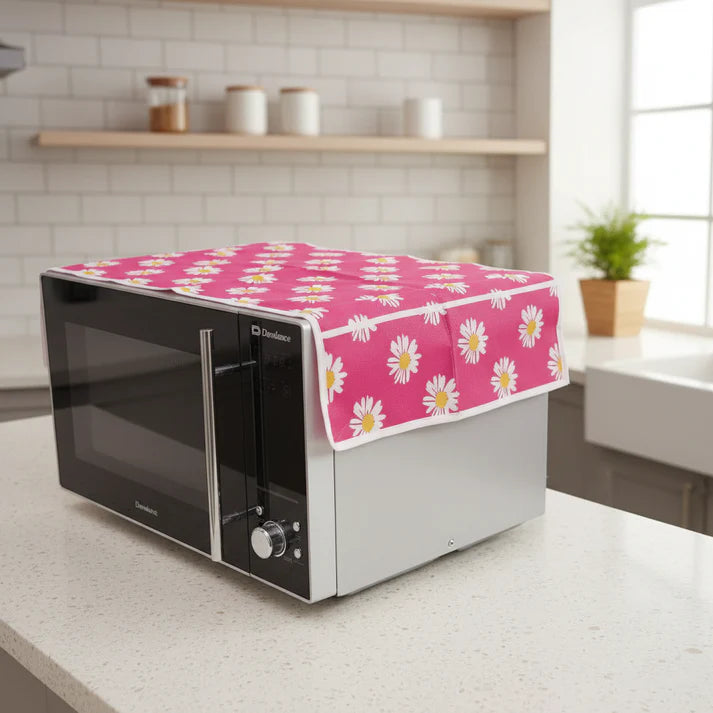 Decorative Floral Microwave Protector Cover