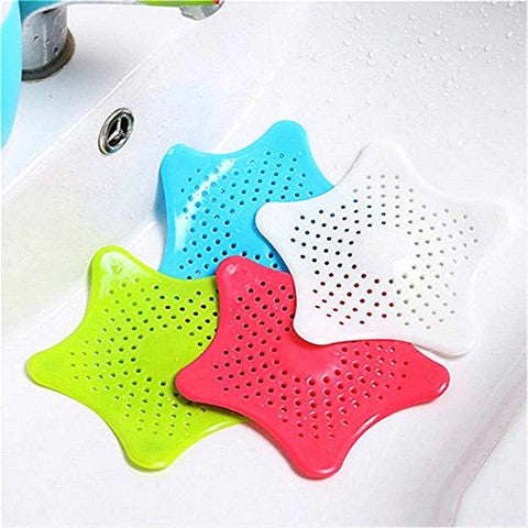 3 Pcs Silicone Star-Shaped Sink Filter Drain Hair Catcher & Strainer Set