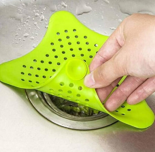 3 Pcs Silicone Star-Shaped Sink Filter Drain Hair Catcher & Strainer Set